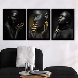 Wallity Cuadro Decorativo Enmarcado Multicolor (3 Piezas)